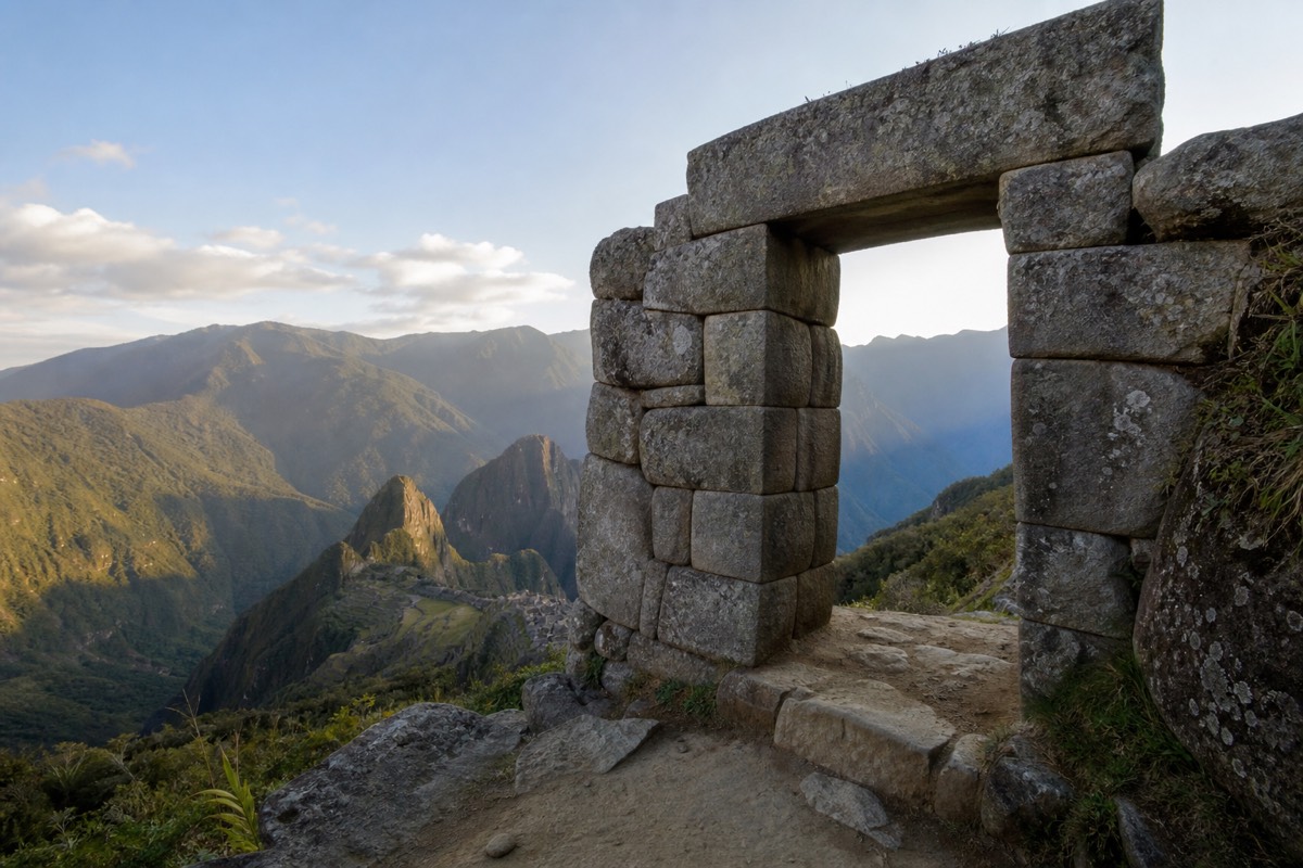 The Sun Gate (Inti Punku) above Machu Picchu
